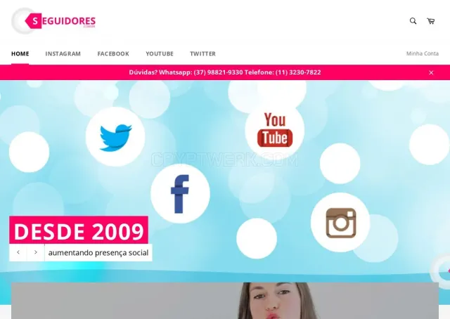 Seguidores.com.br website