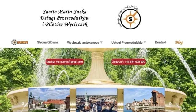 Suerte Marta Suska Guide and Tour Leader Services website