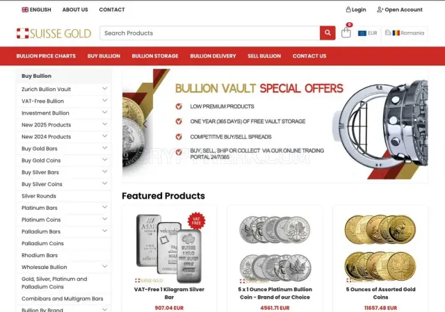 Suisse gold website