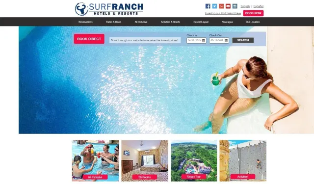 Surfranchnicaragua.com website