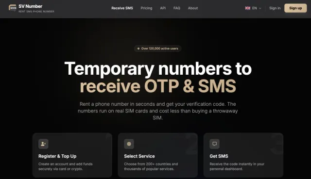 SV numbers - SMS Verification Number website