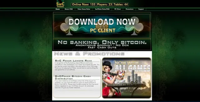 SwCPoker website