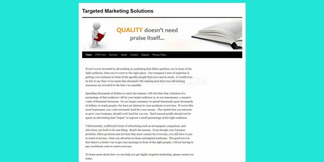 Targeted Marketing Solutions website