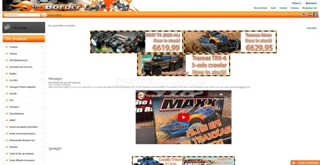 The-border.com website