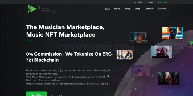 The Musician Marketplace website