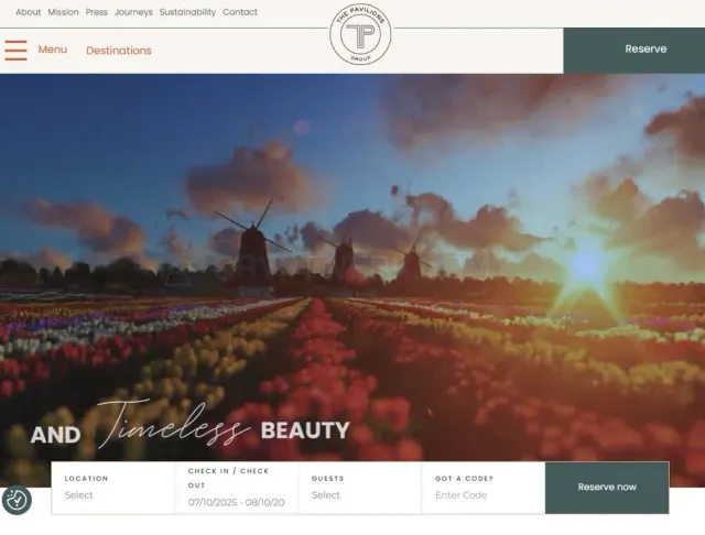 The Pavilions website