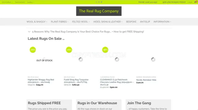 The Real Rug Company website