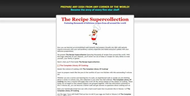 The Recipe Supercollection website