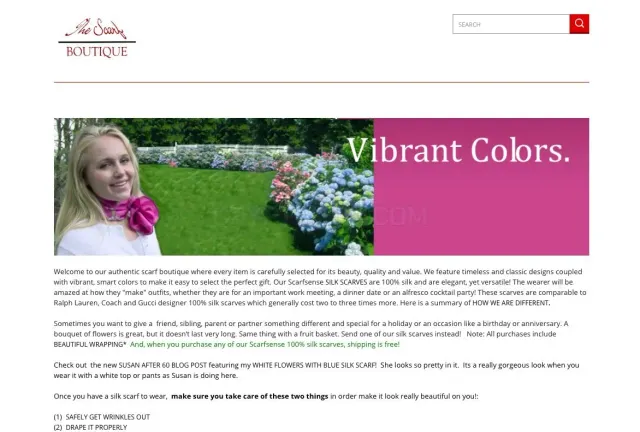 The Scarf Boutique website