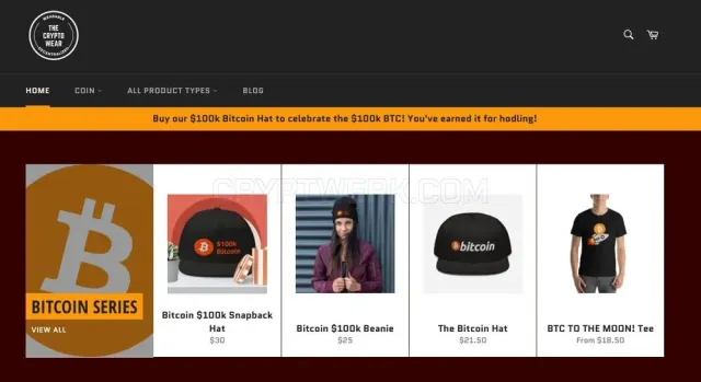 TheCryptoWear website