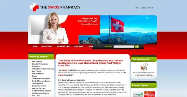 Theswisspharmacy.com website
