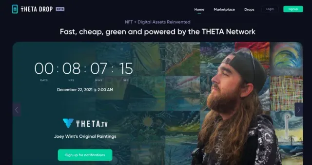 THETA DROP website