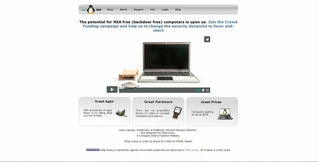 ThinkPenguin website