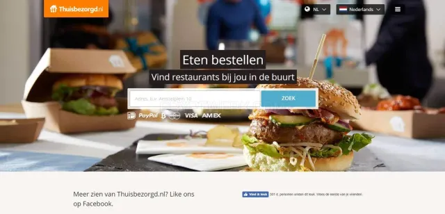 Thuisbezorgd website