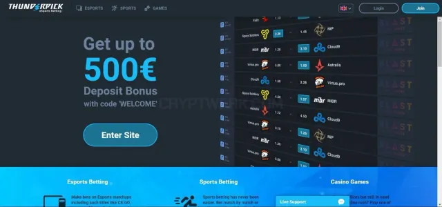 ThunderPick website