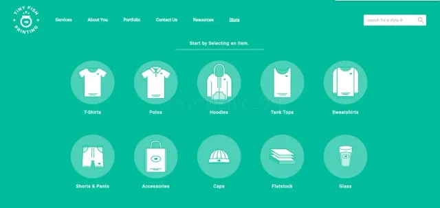 Tiny Fish Printing website