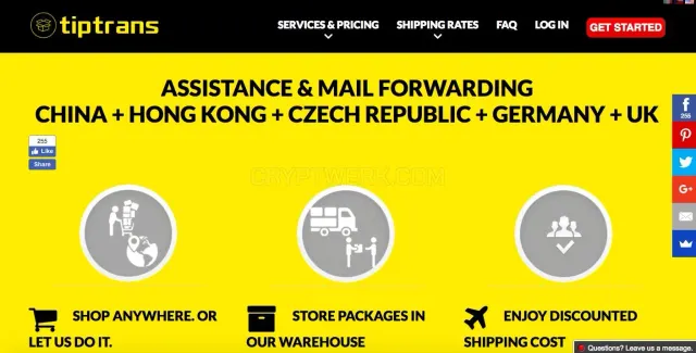 Tiptrans website