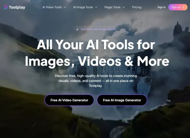 ToolPlay AI website