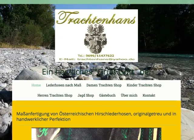 Trachtenhans.com website