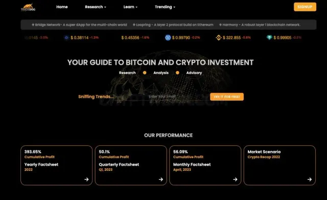 Tradedog website