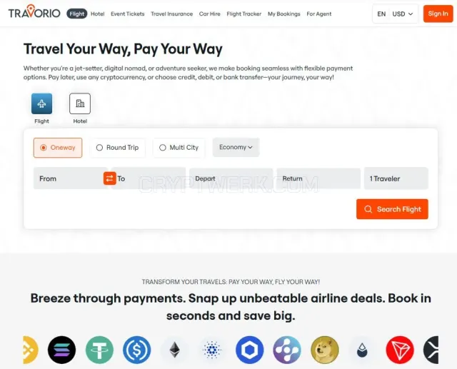 Travorio website