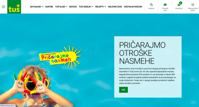 Tuš website