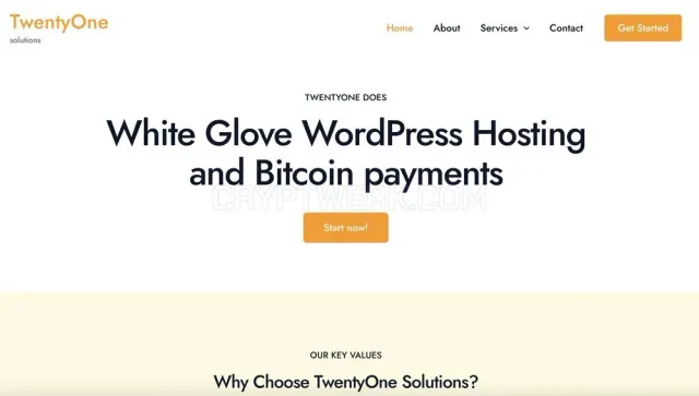 TwentyOne Solutions website