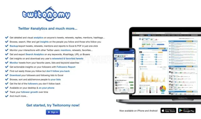 Twitonomy website