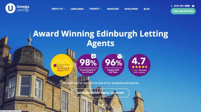Umega Letting Agents website