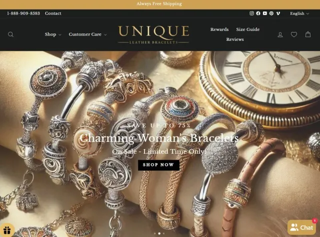 Unique Leather Bracelets website
