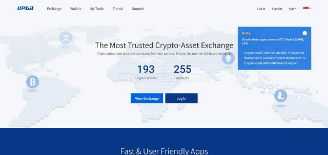 Upbit Global website