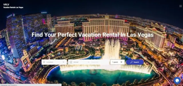 Vacation Rentals Las Vegas website