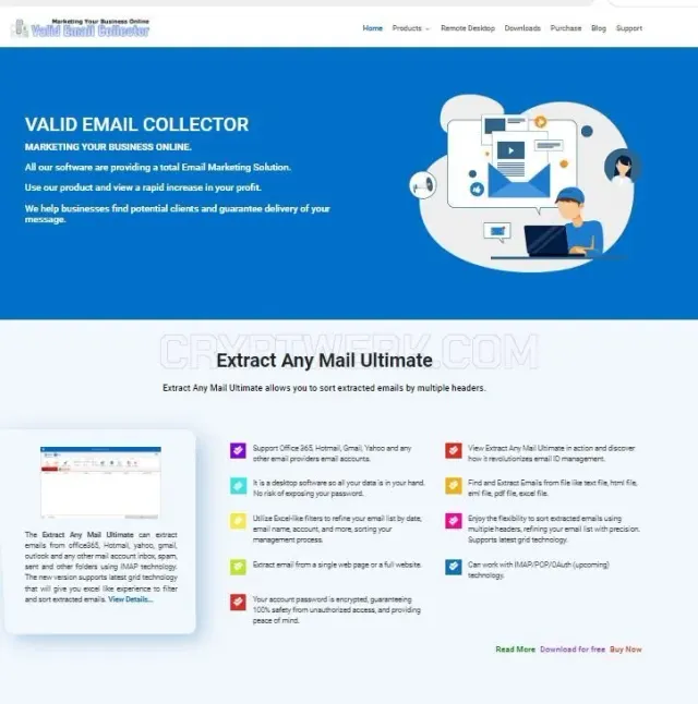 Valid Email Collector website