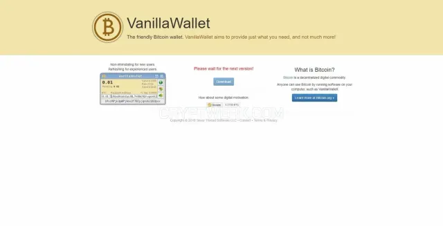 VanillaWallet website