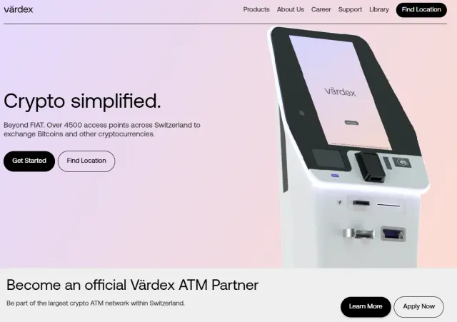 Värdex Suisse website