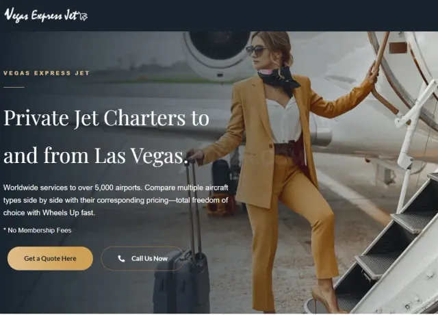 Vegas Express Jet website