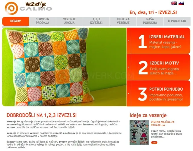 Vezenje Calmo website