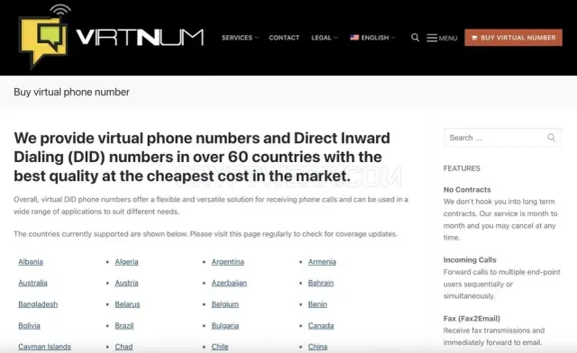 Virtnum website