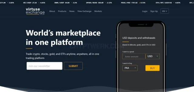 Virtuse Exchange website