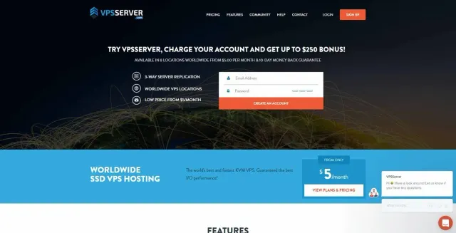 VPSServer website