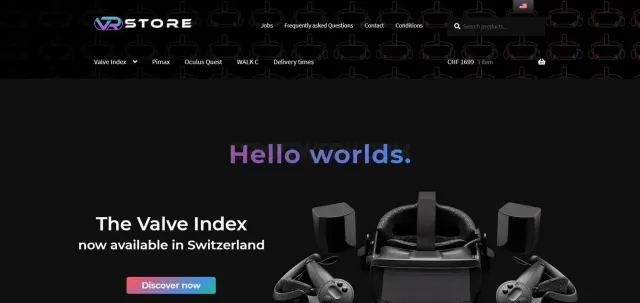 VR Store website