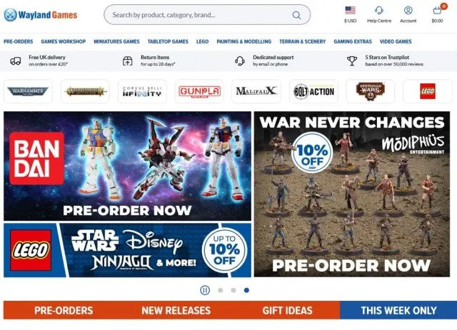 Wayland Games website