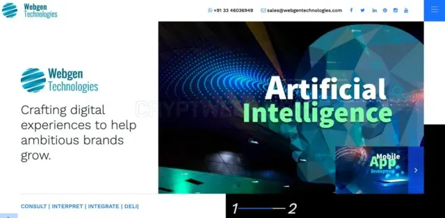 Webgen Technologies website
