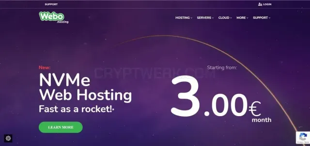 Webo Hosting website