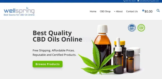 Wellspring CBD website