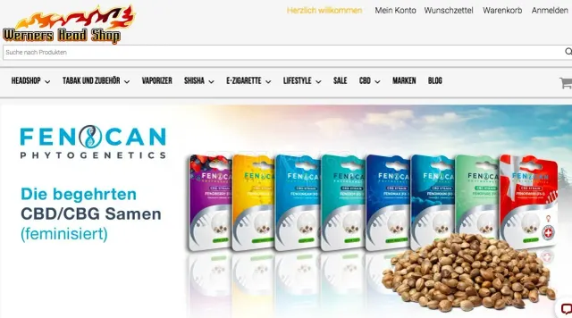 Werner’s Head Shop website