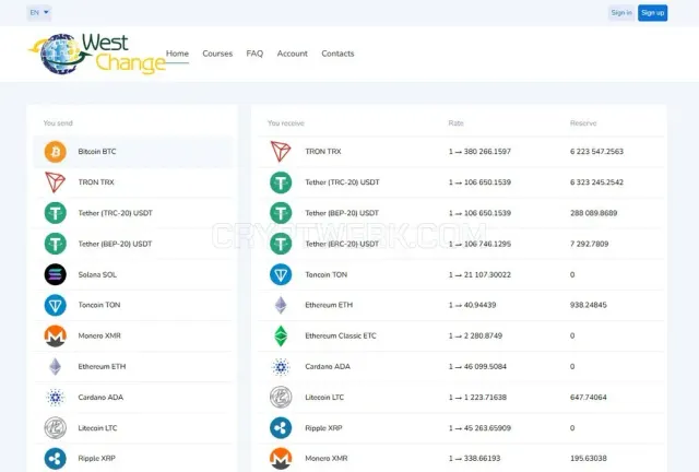 WestChange website