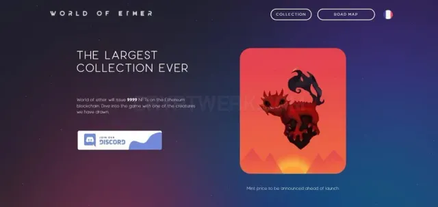 World of Ether website