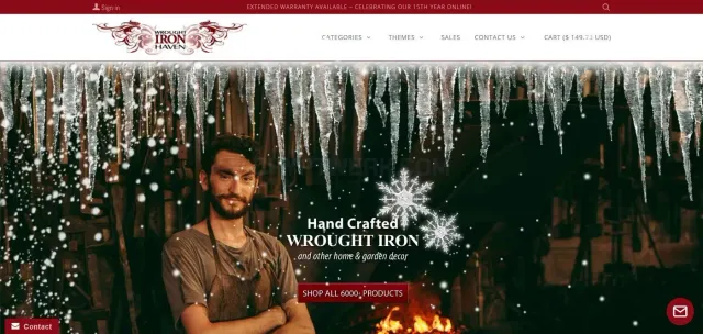 Wrought Iron Haven website