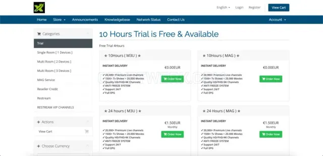 XPLANETIPTV website